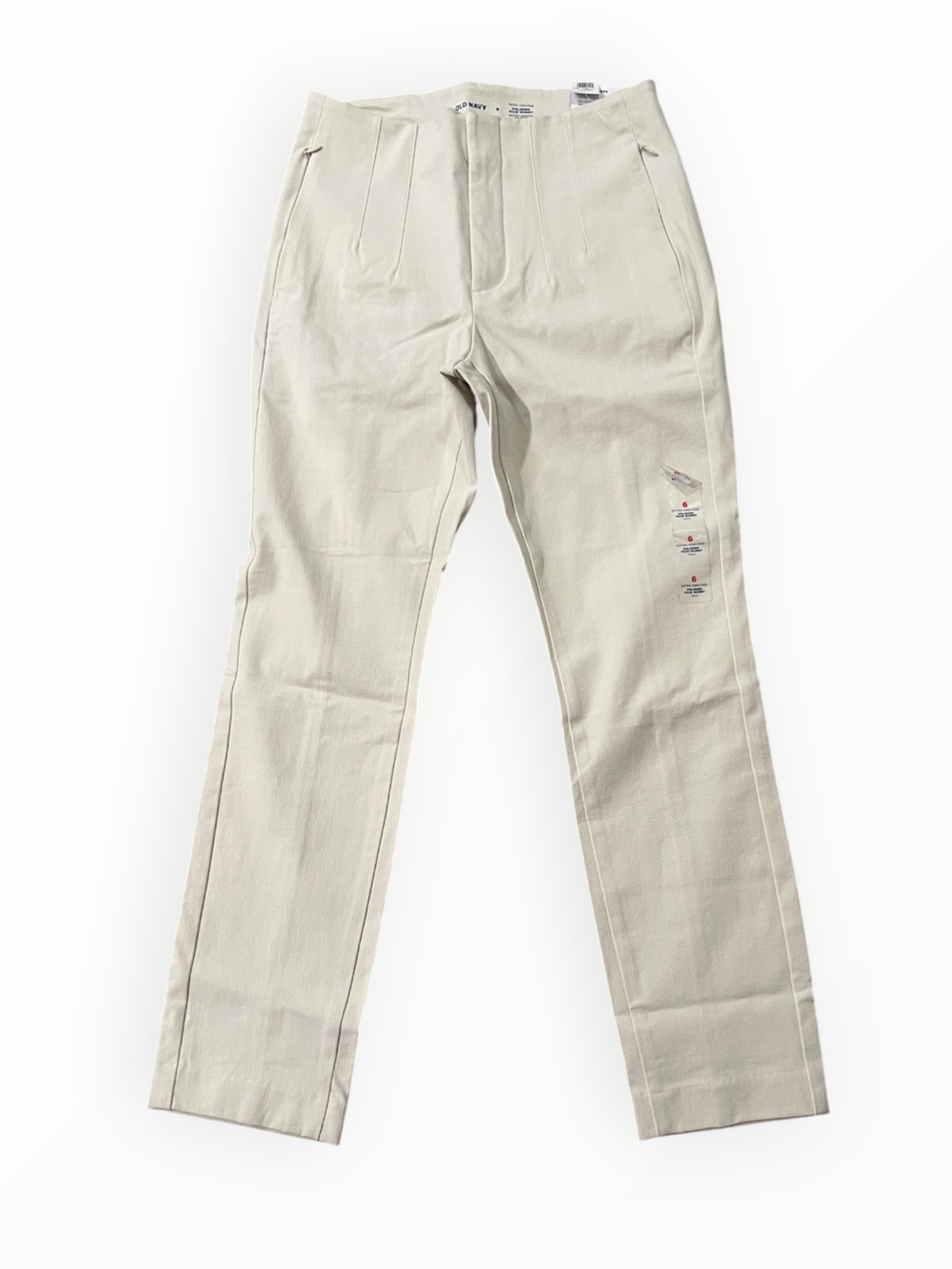Old Navy Cream High-Rise Polished Pixie Skinny Pant size 6